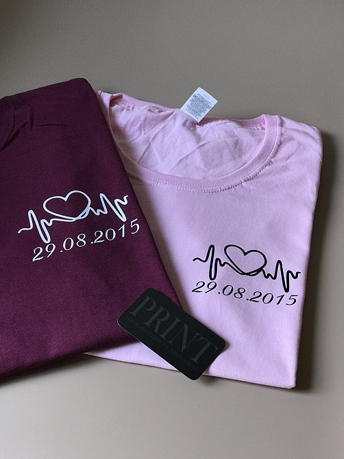 Парні футболки для хлопця та дівчини з датою вашої річниці Чернівці - фото 2