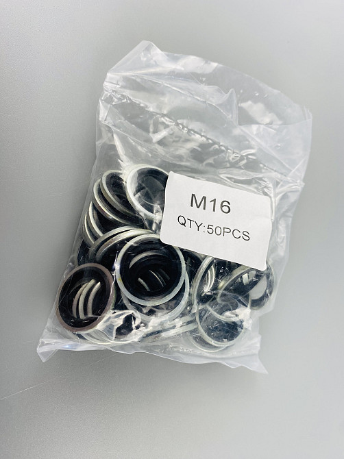 Шайба з гумовим кільцем NBR всередині 16 мм, для гідравліки, олії, води, повітря. Мукачево - фото 6