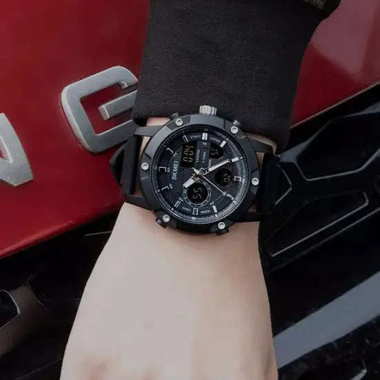 Чоловічий наручний класичний годинник Skmei 1757 Чорний Київ - фото 6