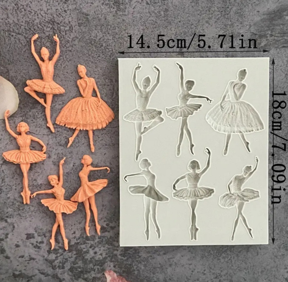 Силиконовый молд Балерина 145 на 180 мм серый Киев - изображение 2