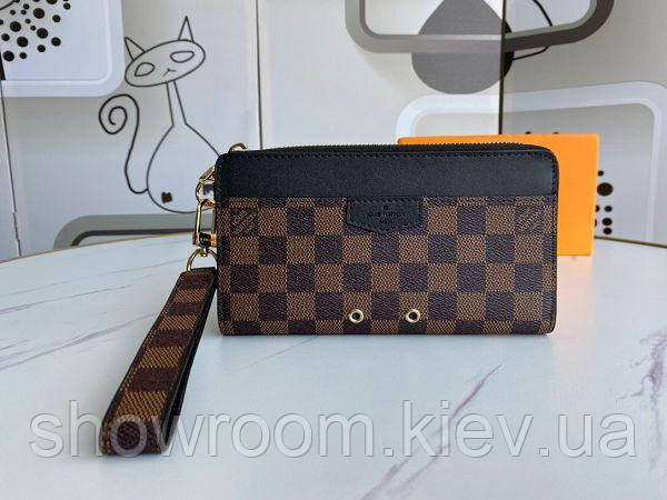 Чоловічий брендовий клатч LV (690037) коричневий Київ - фото 1