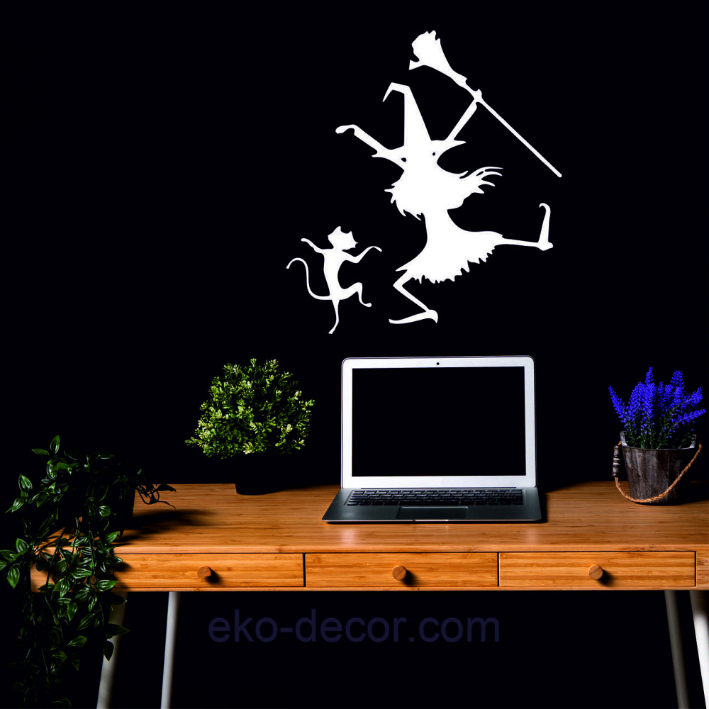 Декоративное настенное Панно «Ведьма», Декор на стену 50*45 см, Белый Киев - изображение 4