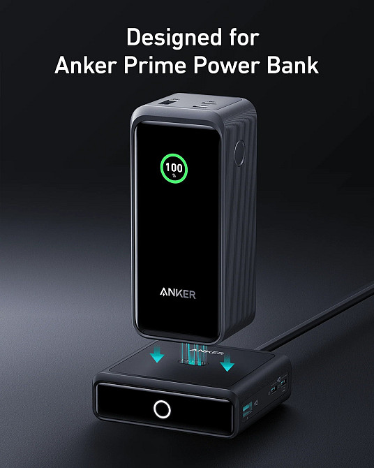 Сетевое зарядное устройство Anker Charging Base for Anker Prime 100W Black (7198080) Киев - изображение 4