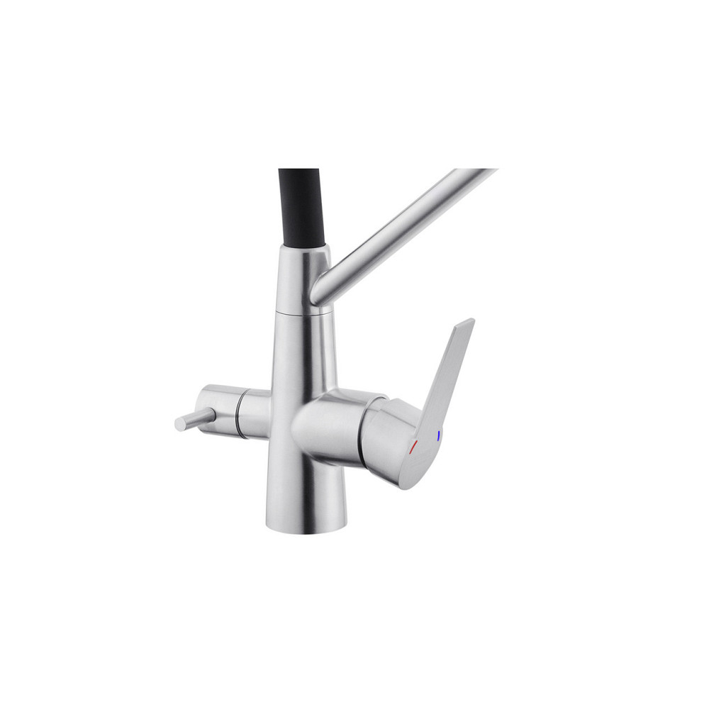 Змішувач для кухні з підключенням до фільтра Kroner KRP Edelstahl Klassisch - ESG03817BLK чорний Київ - фото 6