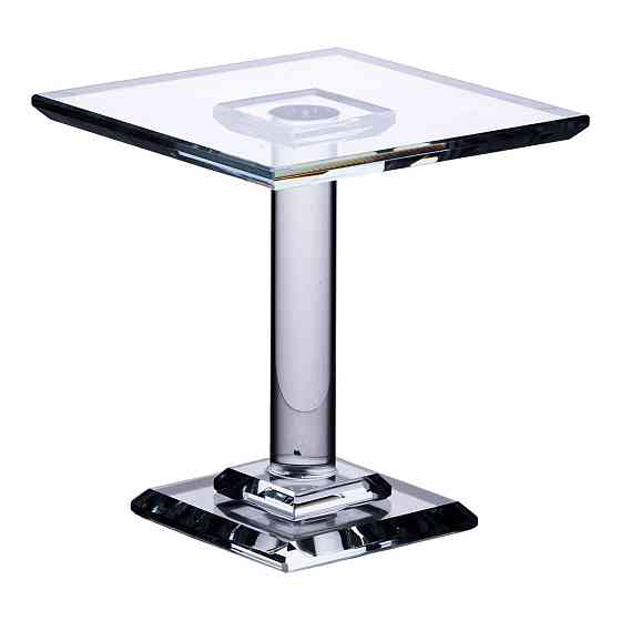 Скляна тортовниця на ніжці 12×12 см для тортів і капкейків Київ