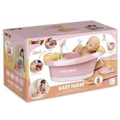 Ігровий набір Smoby Ванна для пупса Бебі Ньорс. Терракотова пудра з електр. душем та підсвічуванням, з аксес., (7600220386) Вінниця