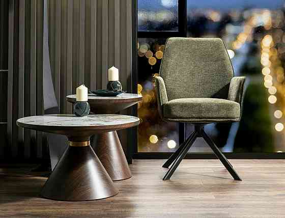 Журнальний столик NAPA B білий/коричневий д.50*53 Днепр