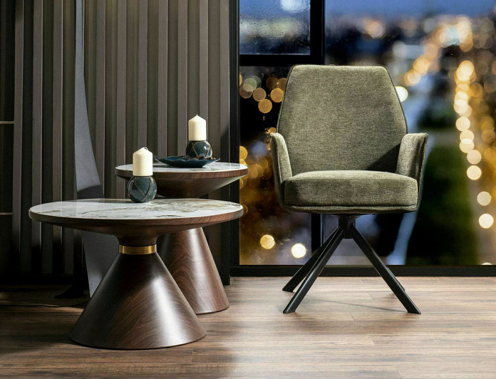 Журнальний столик NAPA B білий/коричневий д.50*53 Днепр - изображение 2