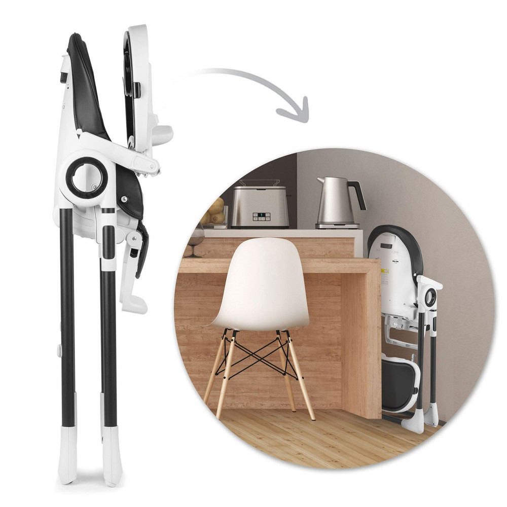 Стільчик для годування зі столиком Nukido Belo 75 х 56 х 76 см - чорно-білий Київ - фото 7