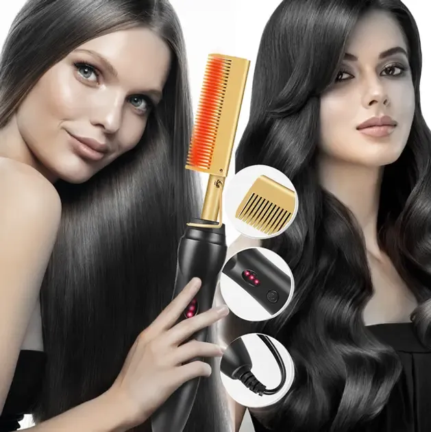 Расческа Grand XL-210 для выпрямления волос 2 в 1, электрическая щетка Коломыя - изображение 1