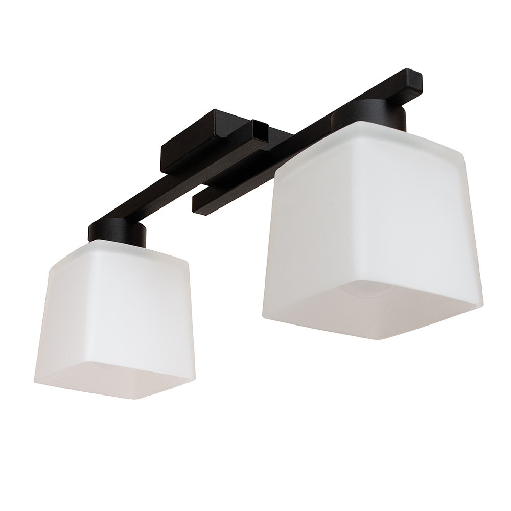 Люстра потолочная на два плафона MSK Electric Dublin под лампы Е27 черная NL 16610-2 BK Одесса - изображение 1