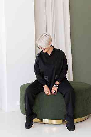 Стильний жіночий костюм вільного крою двонитка + латащовка. 54/58 Одеса