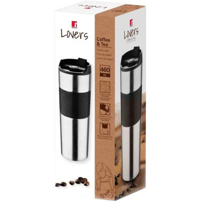 Термокружка Bergner Coffee & tea lovers 460 мл Black (BG-37789-BK) Винница - изображение 5