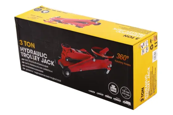 Домкрат гидравлический подкатной 3 т 130-410мм Vitol с повор. ручкой Винница