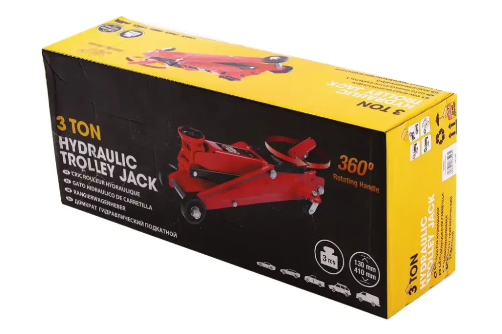 Домкрат гидравлический подкатной 3 т 130-410мм Vitol с повор. ручкой Винница - изображение 4