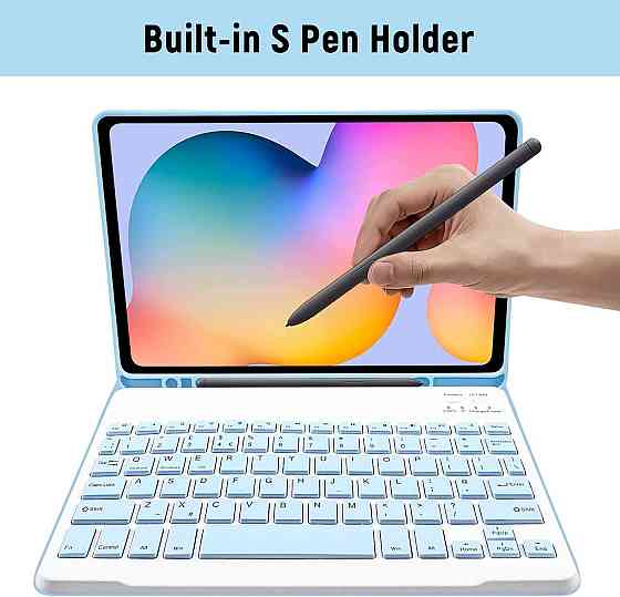Чехол с Bluetooth клавиатурой для Samsung Galaxy Tab S6 Lite 10.4”2024/2022/2020 (SM-P625/P620/P610/P615/P613/P619) из Германии Днепр