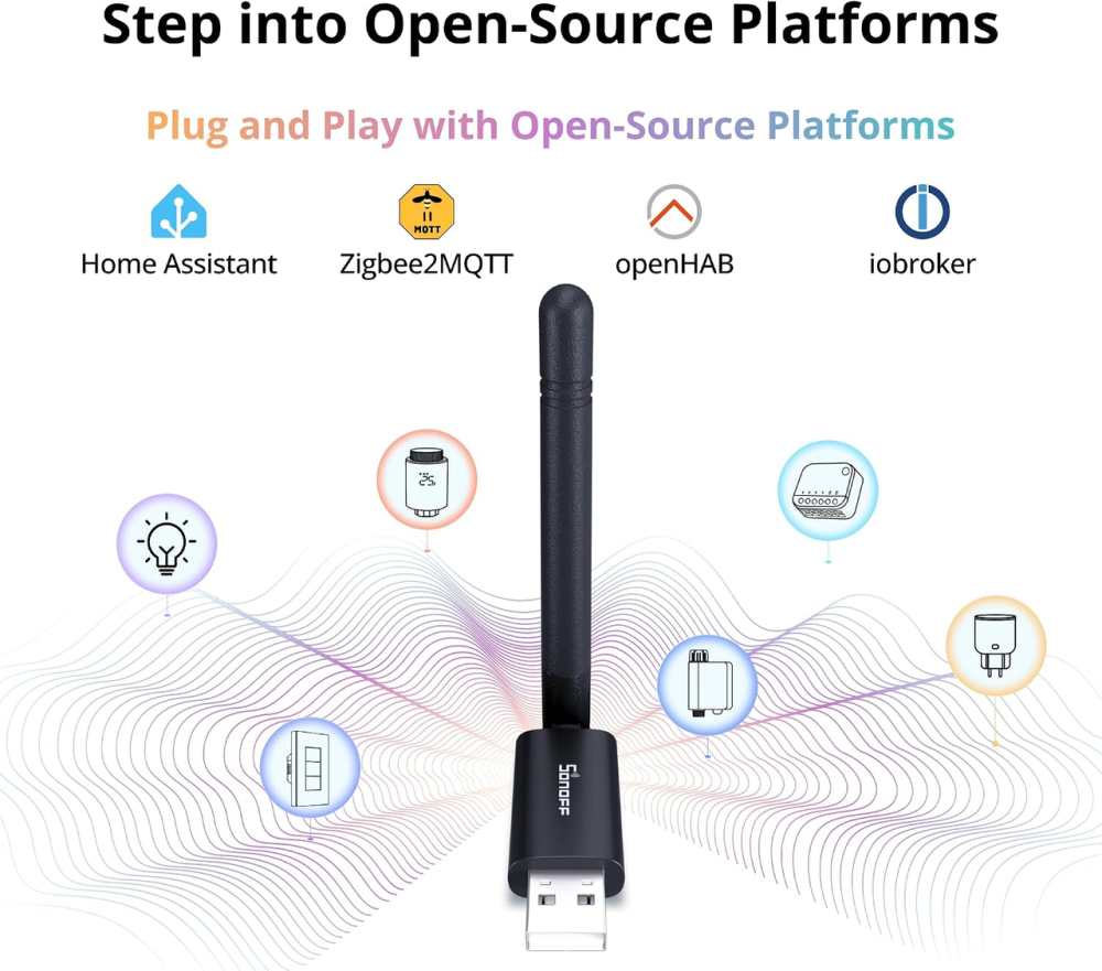 SONOFF Dongle Lite MG21 USB-адаптер Zigbee/Thread, координатор на EFR32MG21, для Zigbee2MQTT, Home Assistant, OpenHAB Київ - фото 3
