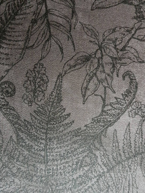 Шпалери флізелінові eco Decoprint Essentials EE22546 різні тропічні листя папороті монстери чорні Київ - фото 5