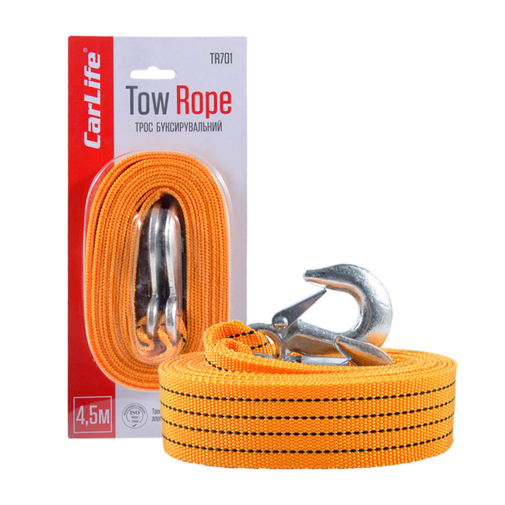 Буксирувальний трос Carlife 3т, 4,5м TR701 Київ - фото 1
