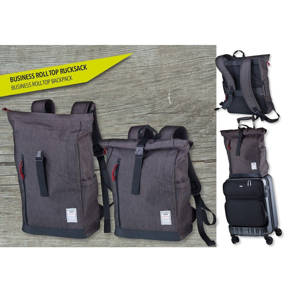 Рюкзак Troika с металлической пряжкой (15 л) полиэстер Серый Киев - изображение 5