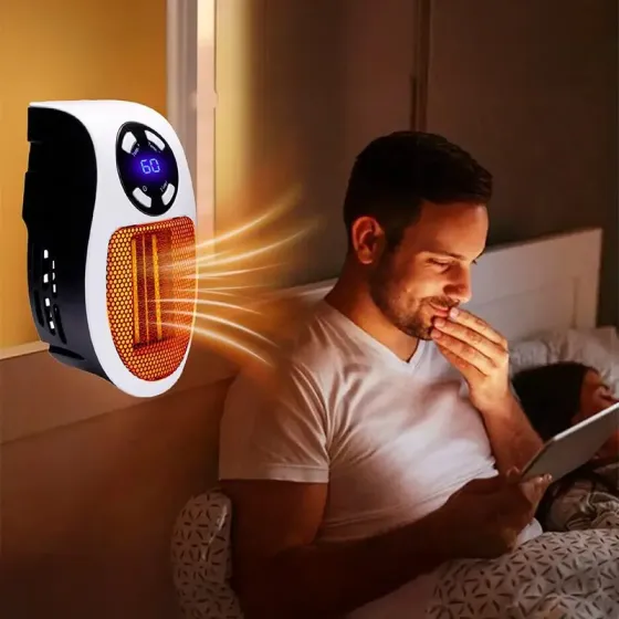 Портативный обогреватель 500W, Portable Heater с дисплеем / Настенный электрообогреватель Коломия