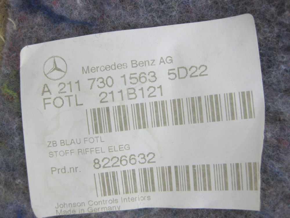 Mercedes-Benz  A2117301563 9D22 Карта синя задніх лівих дверей Elegance E-class W211 E-class S211 Одеса - фото 13