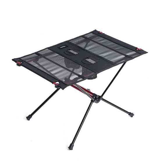 Раскладной туристический стол облегченный Naturehike NH19Z027-Z сетка-карбон (Черный) Винница