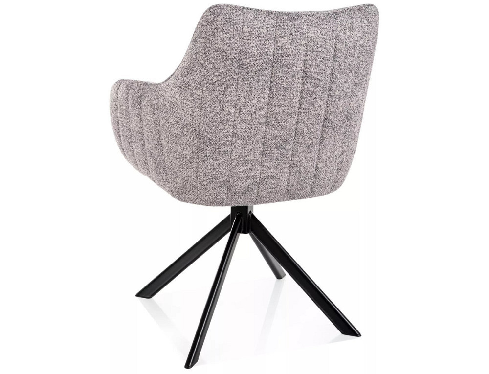 Стілець AZALIA LEO чорний каркас/світло-сірий 04 Днепр - изображение 2