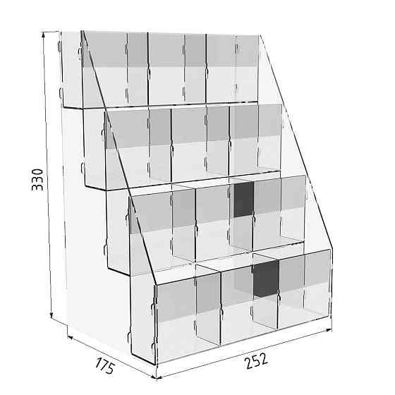 Подставка EKOSTAR под ручки и карандаши 12 отделений 252х175х330 Киев