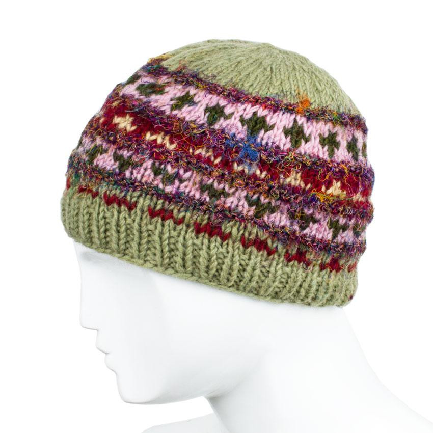 Тепла шапка ручної в'язки з вовни Київ - фото 1