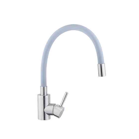 Смеситель для кухни с гибким изливом Kroner KRP Edelstahl Klassisch - ESG035GRA серый/сатин Киев