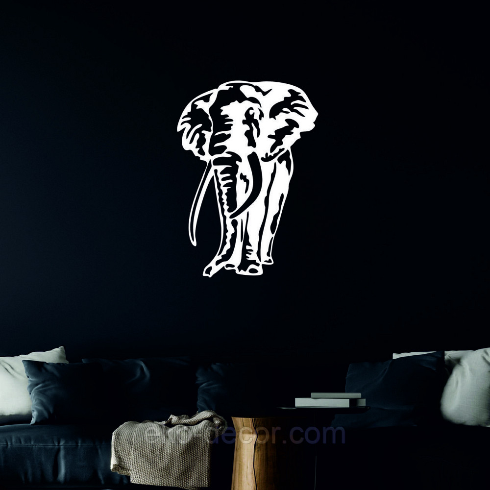 Декоративне настінне Панно «Слон», Декор на стіну 70*50 см, Білий Київ - фото 9