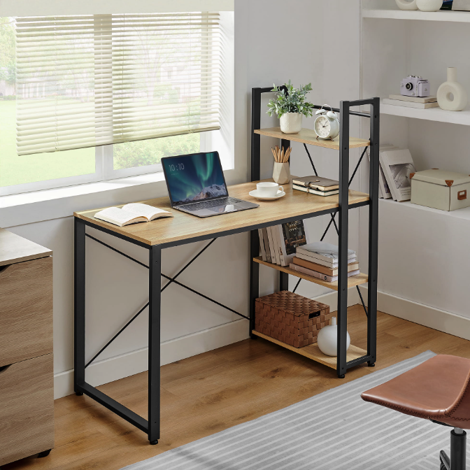 Комп'ютерний стіл Leobert Devoko з боковими полицями у стилі Loft натуральний Киев - изображение 2