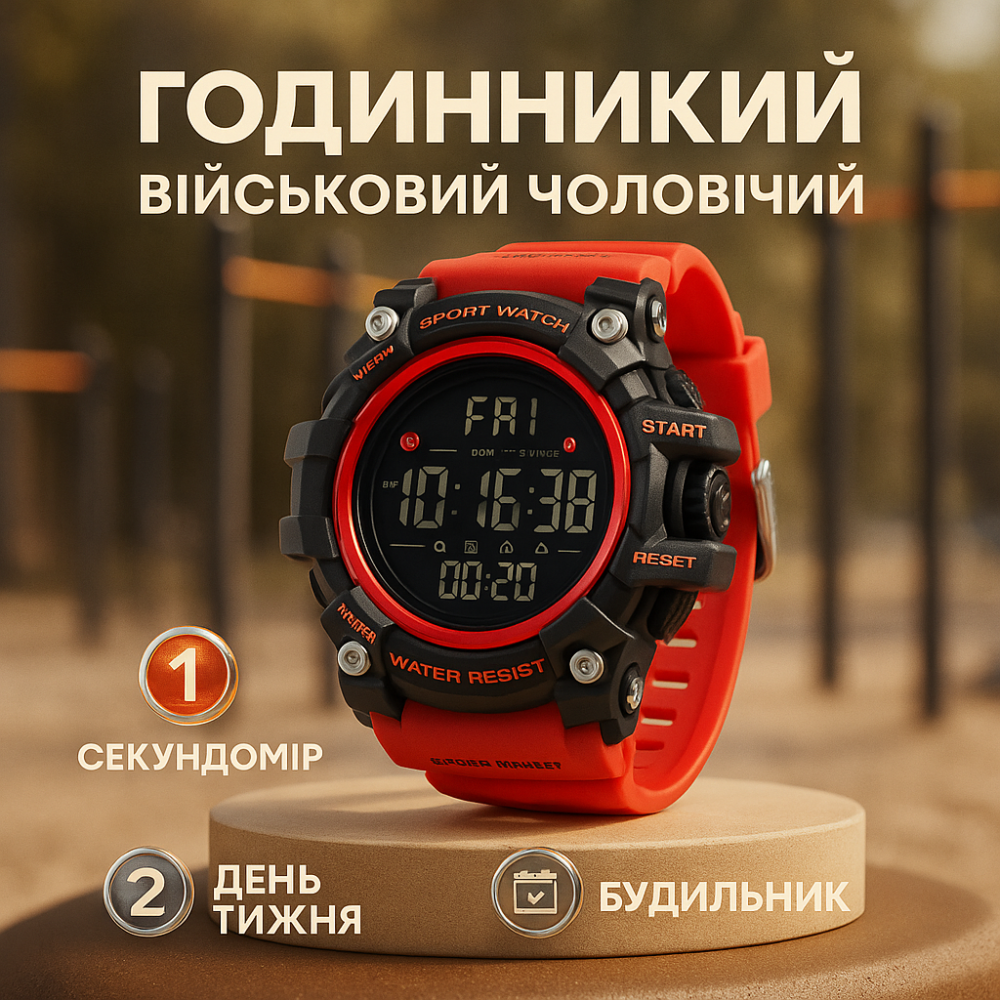 Чоловічий водостійкий спортивний тактичний наручний годинник, Водонепроникний електронний годинник CQ-87 Львів - фото 17