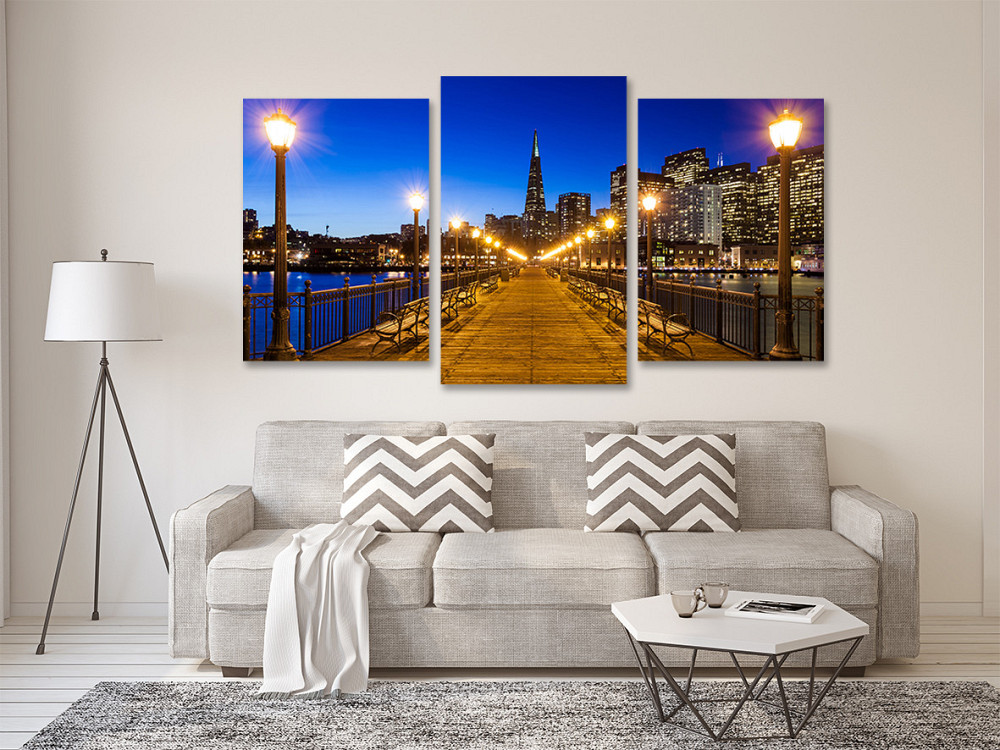Модульна картина у вітальню/ спальню Нічна естетика  Art-545_3 70x130 см Київ - фото 2