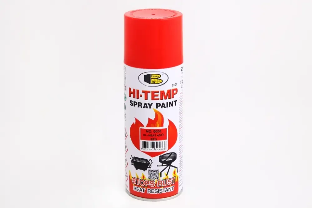 Краска аэрозольная температуростойкая 205° Bosny 400мл красный Винница - изображение 1