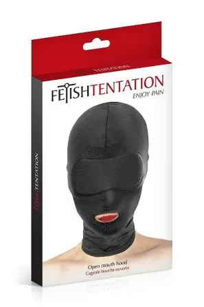 Капюшон для БДСМ з відкритим ротом Fetish Tentation Open Mouth Hood Львів