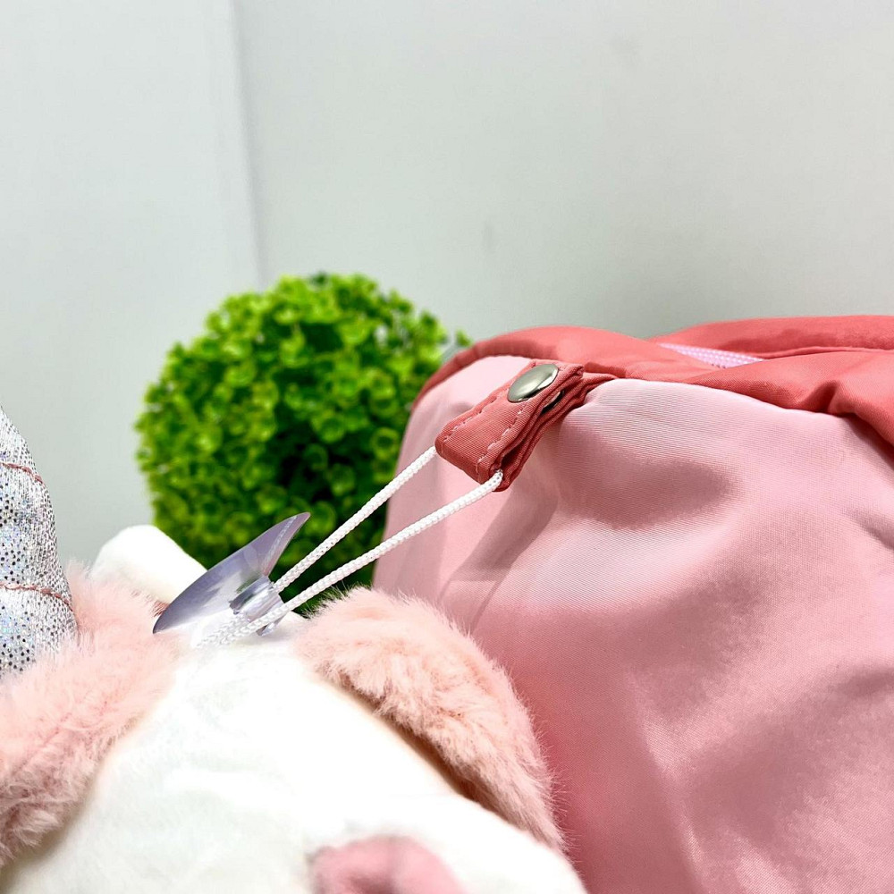 Рюкзак з м'якою іграшкою Єдиноріг 1 відділення 20см Кораловий (FG24032735B) Чернігів - фото 4