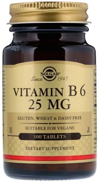 Вітамін В6 Solgar Vitamin B6 25 мг 100 таблеток Київ - фото 1