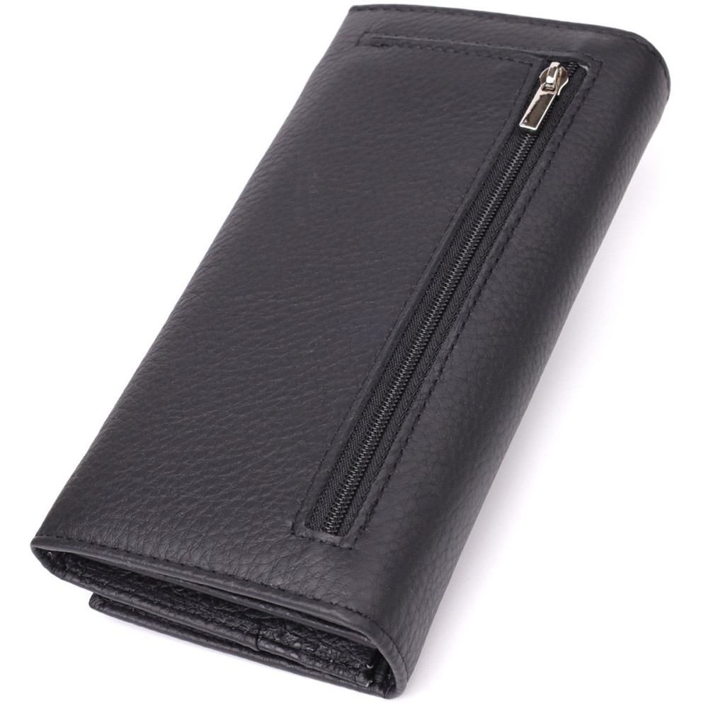 Вместительный кошелек для женщин из натуральной кожи ST Leather 23097 Черный Киев - изображение 10