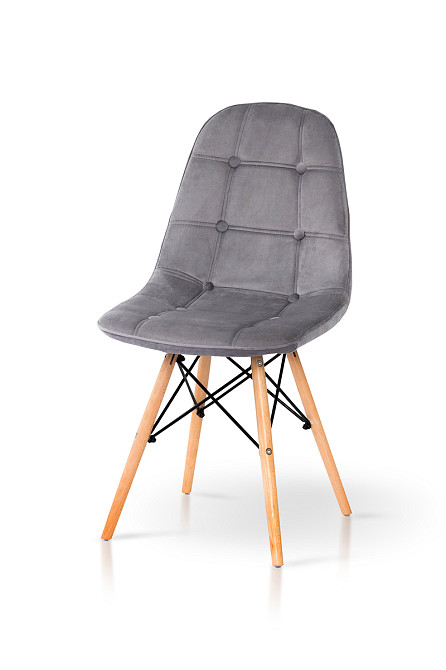 Стілець ДЖАСТІН, велюр сірий Киев - изображение 1