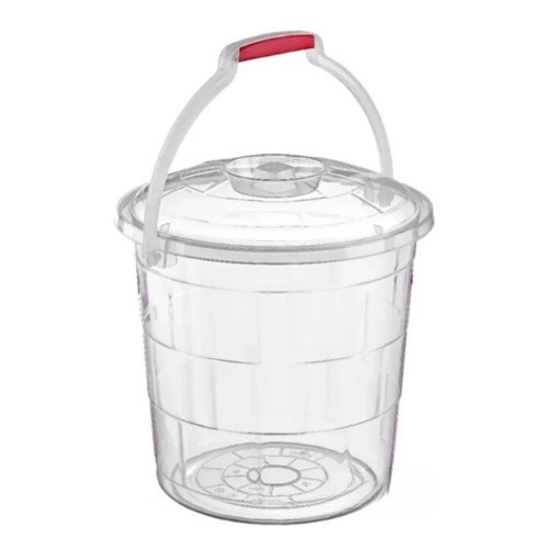 Відро 10л з кришкою пластик прозорий ELIF Житомир - изображение 2