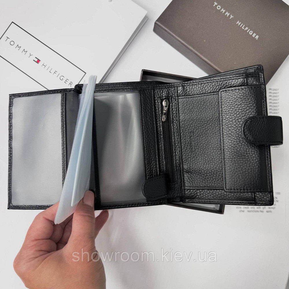 Чоловіче вертикальне брендове портмоне на кнопці TH (6602) Київ - фото 6