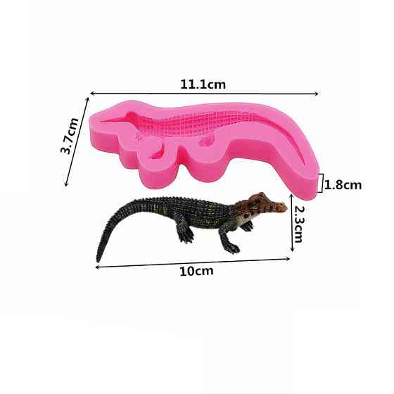 Силиконовая форма Крокодил 37 на 111 мм розовый Киев