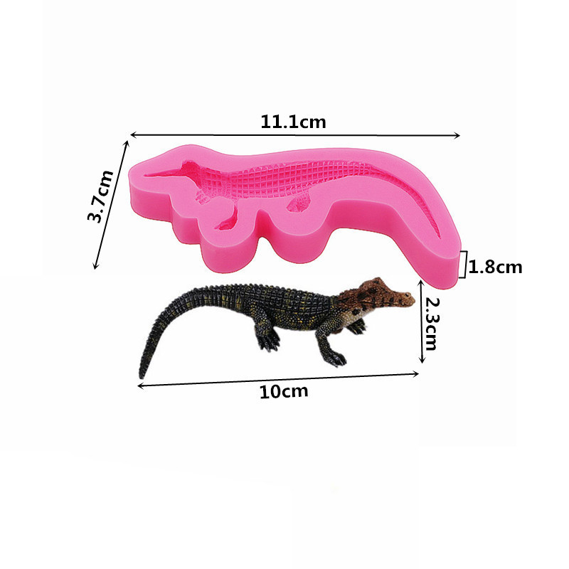 Силиконовая форма Крокодил 37 на 111 мм розовый Киев - изображение 2