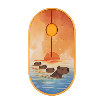 Мышка 2E MF300 CAPYBARASUNSET Silent Wireless/Bluetooth Yellow (2E-MF300WCAPIBARAYW) Винница - изображение 1