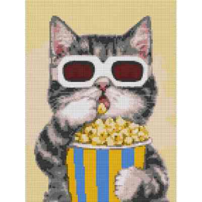 Картина по номерам Santi Кіт-кіноман 30*40 см алмазна мозаїка (954709) Вінниця