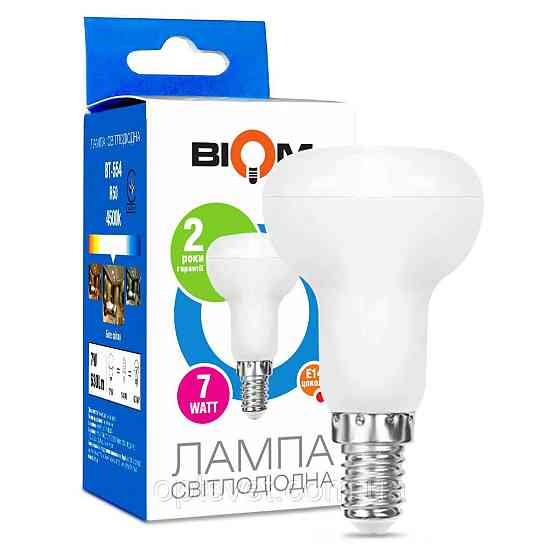 Лампа Biom BT-554 LED REFLECTOR R50 7W 4200K E14 220V Харків
