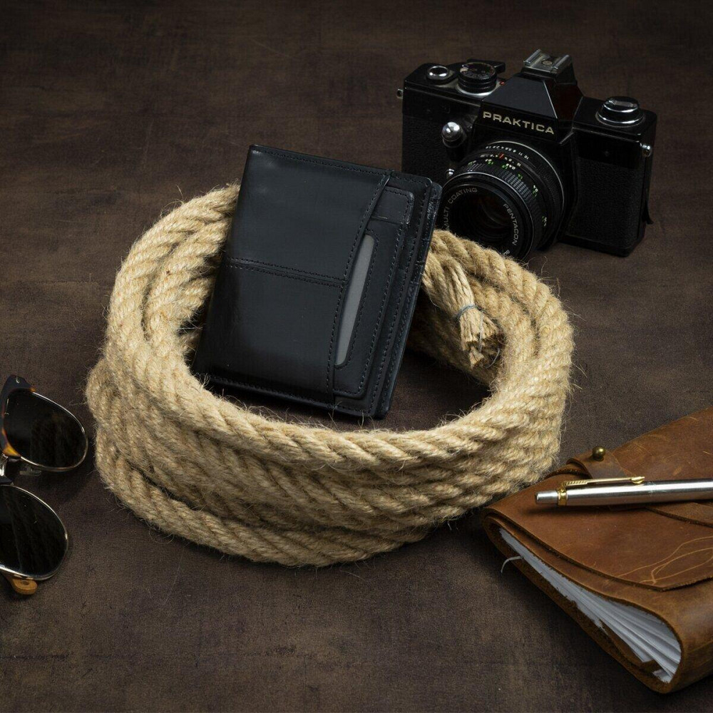 Кошелек мужской Vintage 14921 Черный Киев - изображение 1