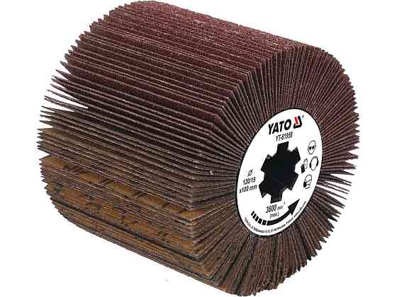 Щітка-вал до шліфувально-брашувальної машинки YATO з абразивних пелюстків, Ø= 120/19, шир.- 100 мм Одеса